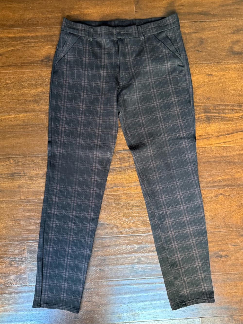 KUT from the Kloth Black/Brown plaid skinny pant size 10